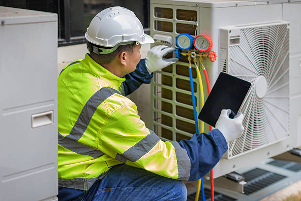 Professional Air Duct Cleaning technician working in Jenera, OH